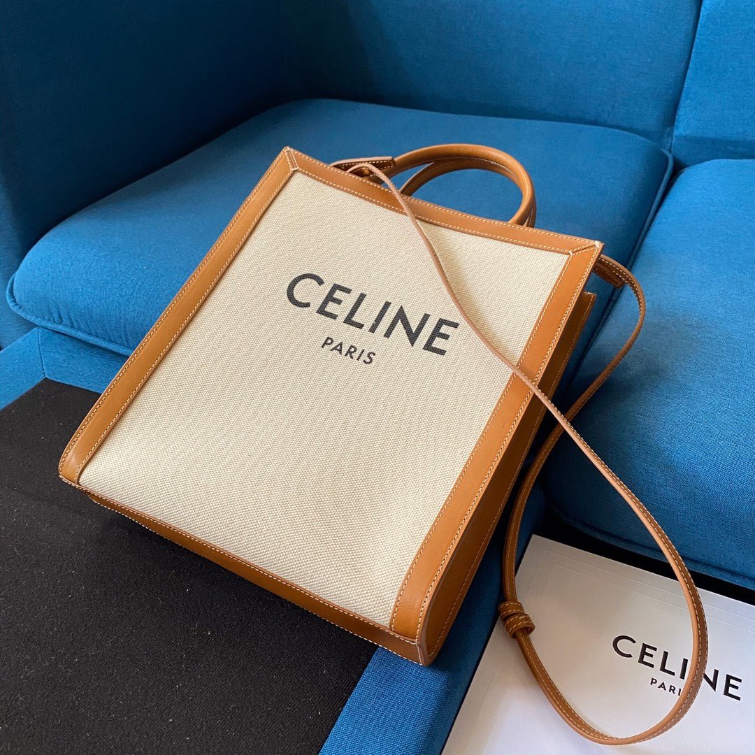 Celine Cabas 28 Beige Canvas Tote Bag