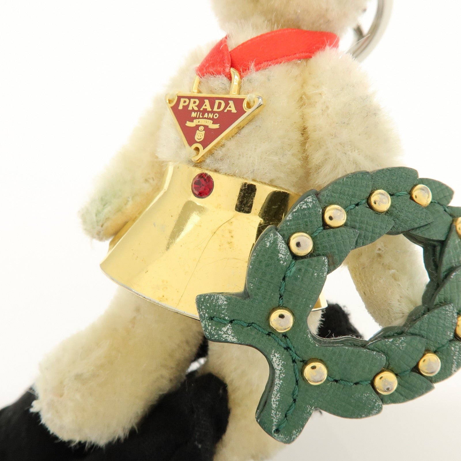 Prada Plush Material Red Bear Keychain - Image 7