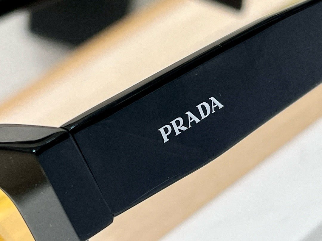 Alternative view of Prada Gloss Black Square Sunglasses