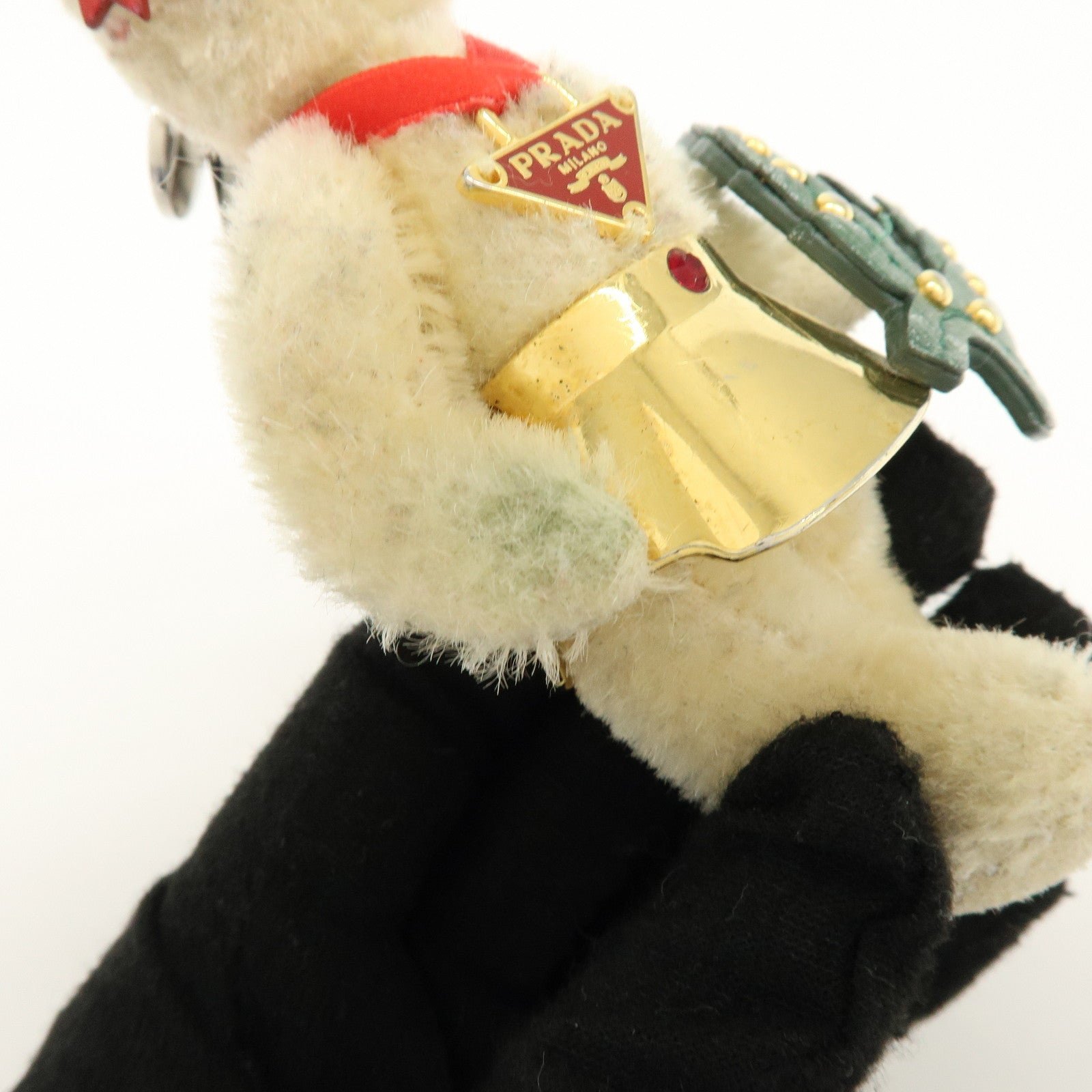Prada Plush Material Red Bear Keychain - Image 8