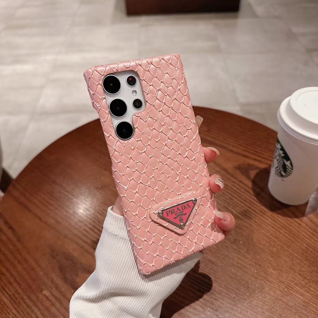 Prada Pink Snakeskin Phone Case