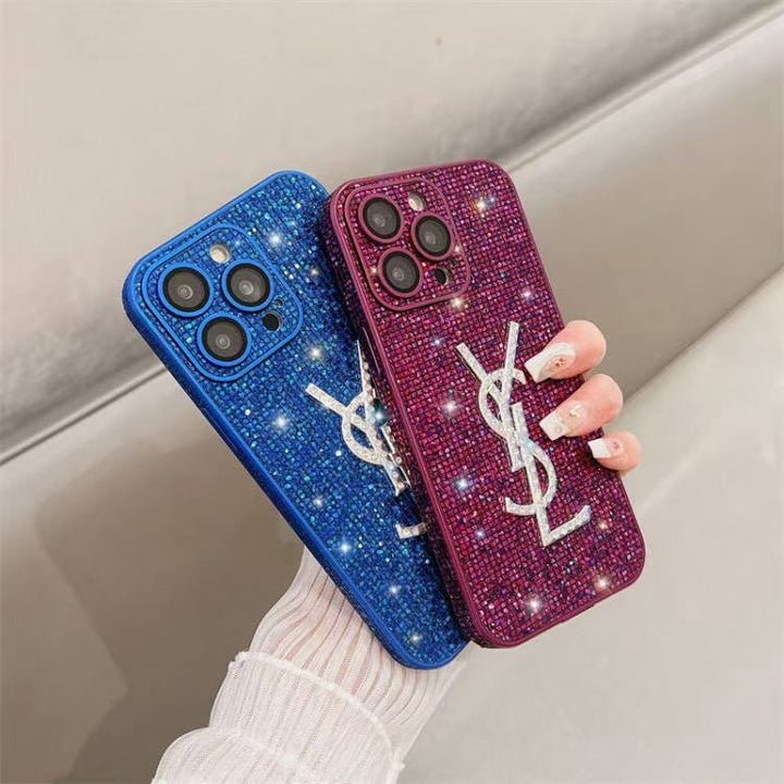 YSL All-Color Glitter iPhone Case (Multi-Color) - Image 3