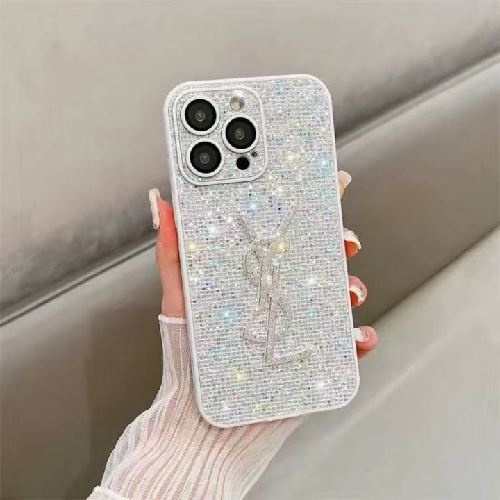 YSL All-Color Glitter iPhone Case (Multi-Color) - Image 4