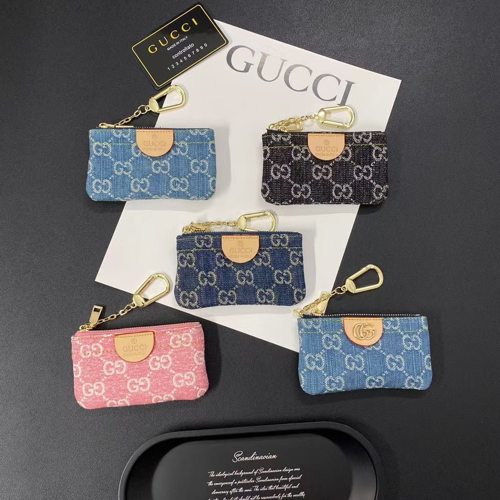 Monogram Wallet ID Card Holder With Zipper Case