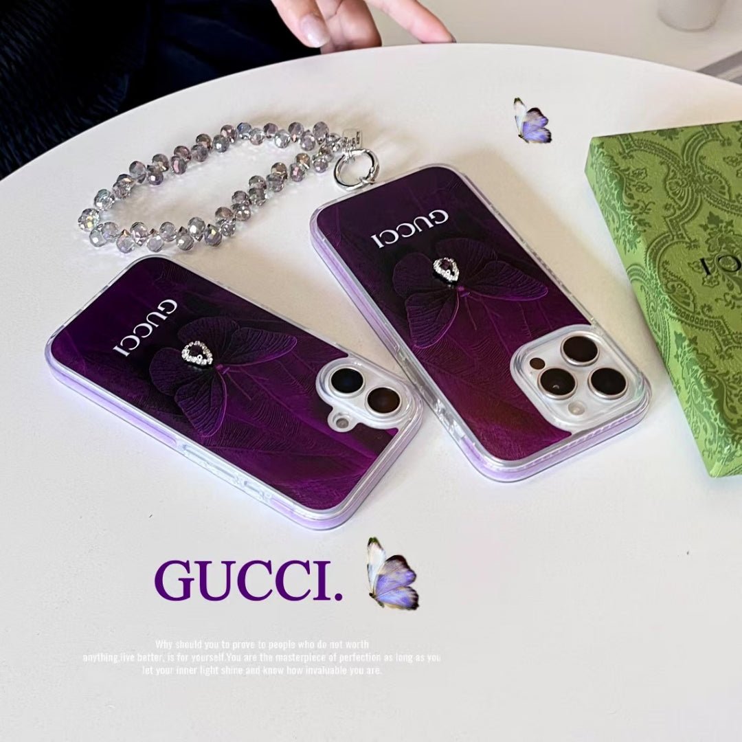 Best Luxury Purple IPhone Case With Hand Chain