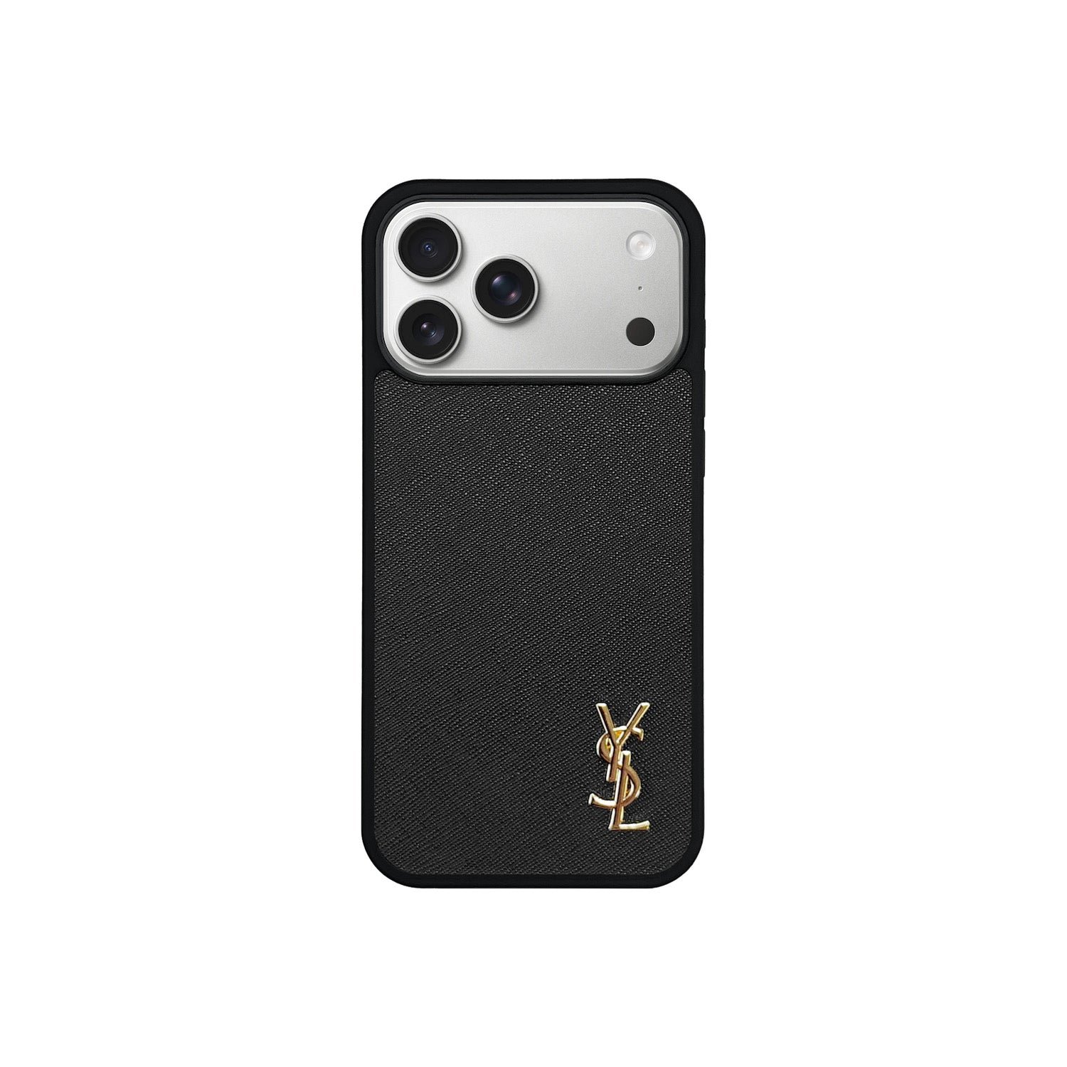 YSL Matte Leather Minimalist iPhone Case