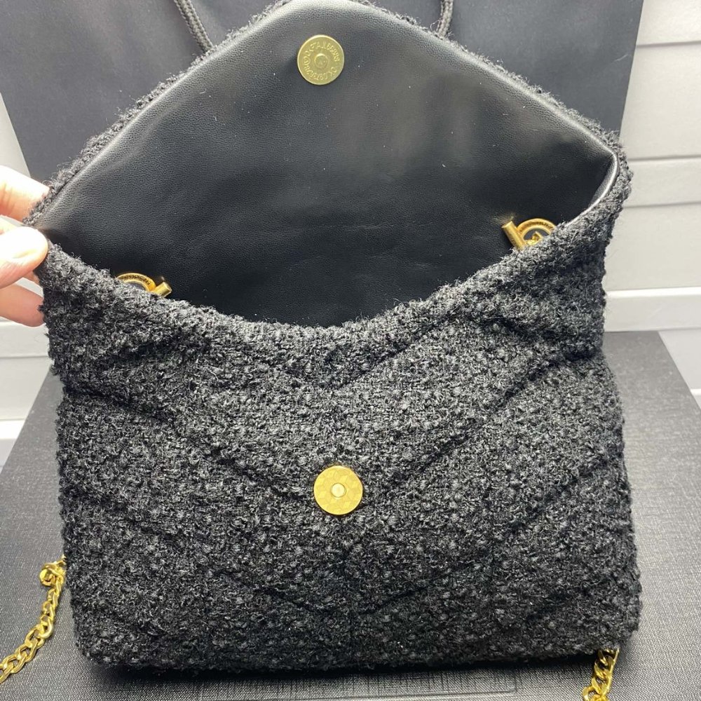 Saint Laurent Small Loulou Boucle Bag Black 23Cm - Image 7
