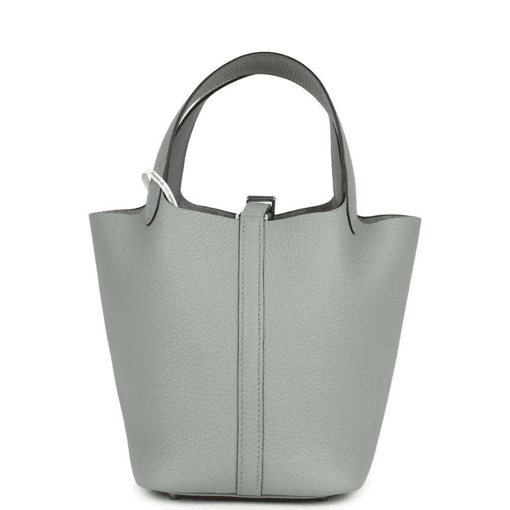 Hermès Picotin 18 Clemence Gris Pantin GHW - Image 3
