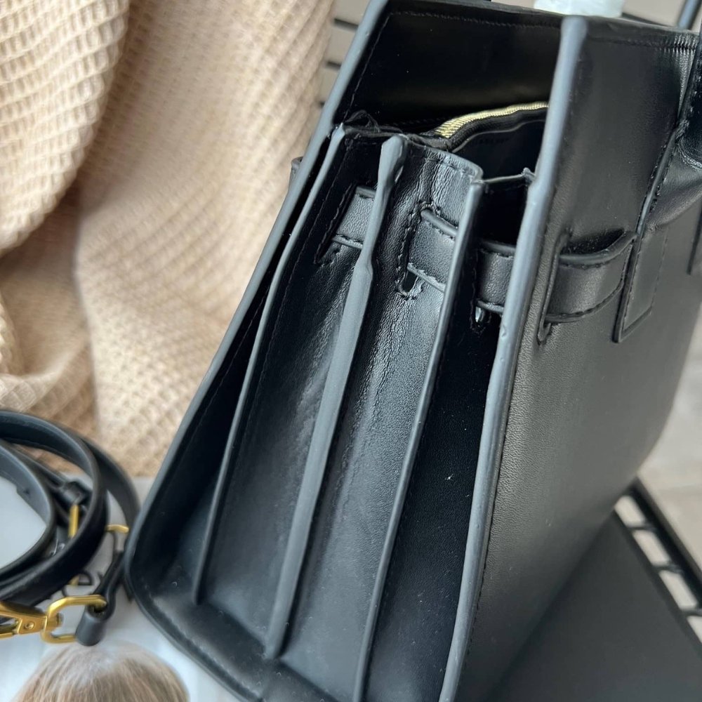 Saint Laurent Sac De Jour Baby In Grained Black 32Cm 717448DTI0W1000 - Image 4