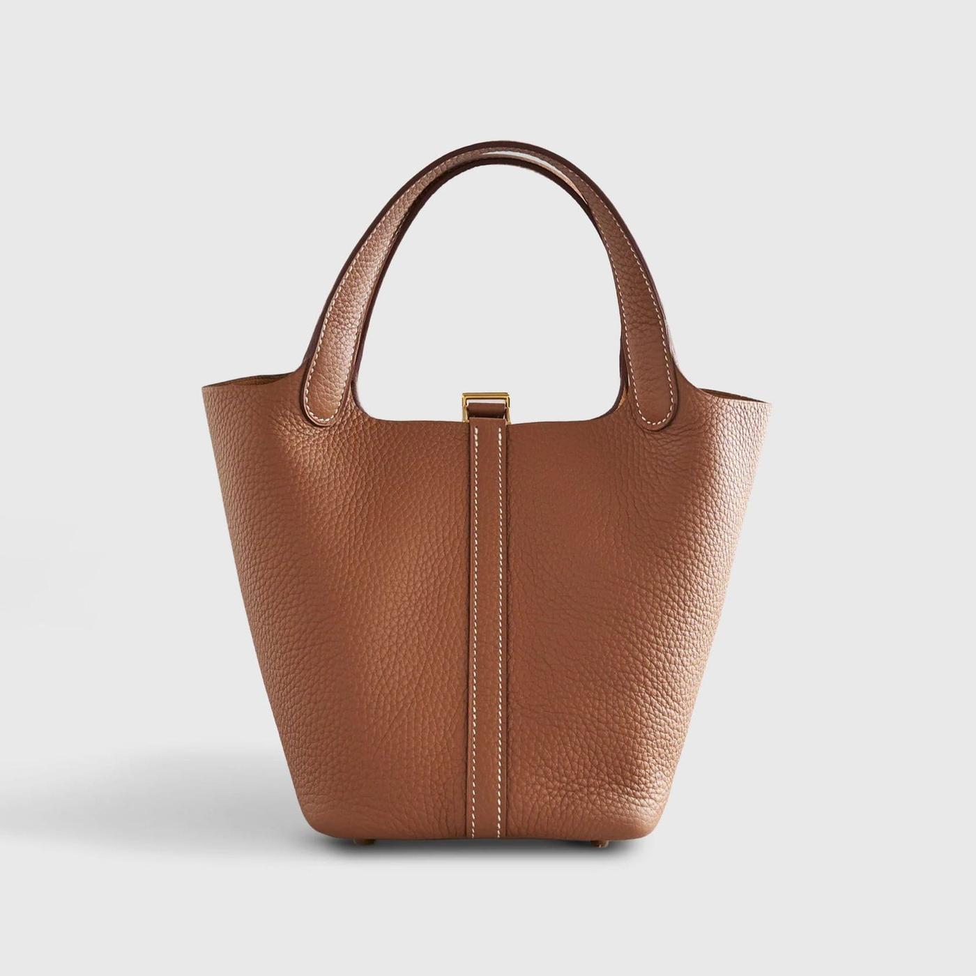 Alternative view of Hermès Picotin 18 Clemence Gold