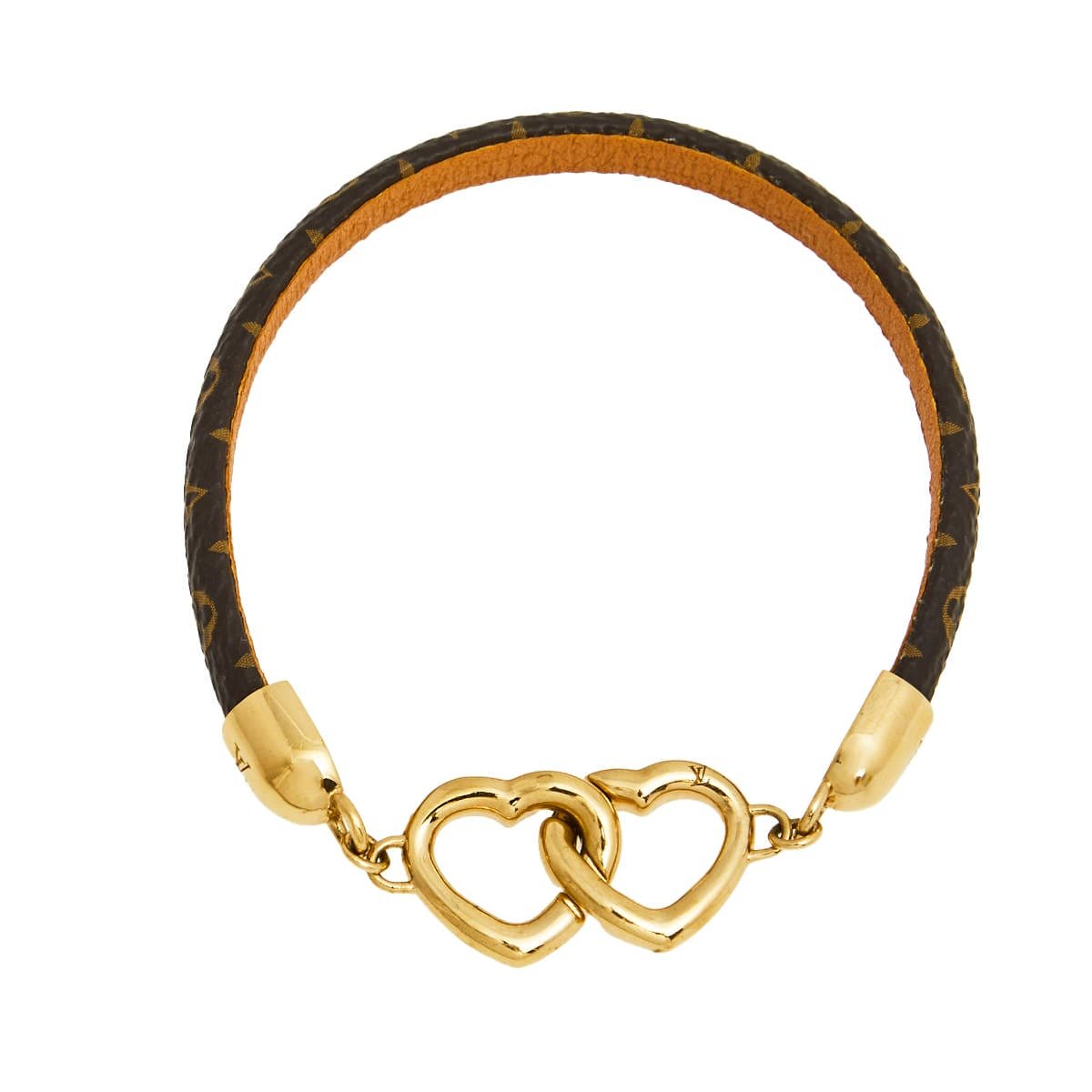 Alternative view of  LV Monogram Leather Heart Clasp Bracelet