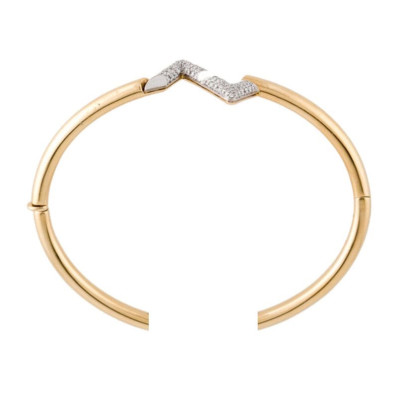 Alternative view of  Louis Vuitton Diamond V-Shaped Gold Bracelet
