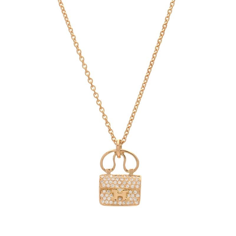 Hermès Gold Diamond Constance Necklace