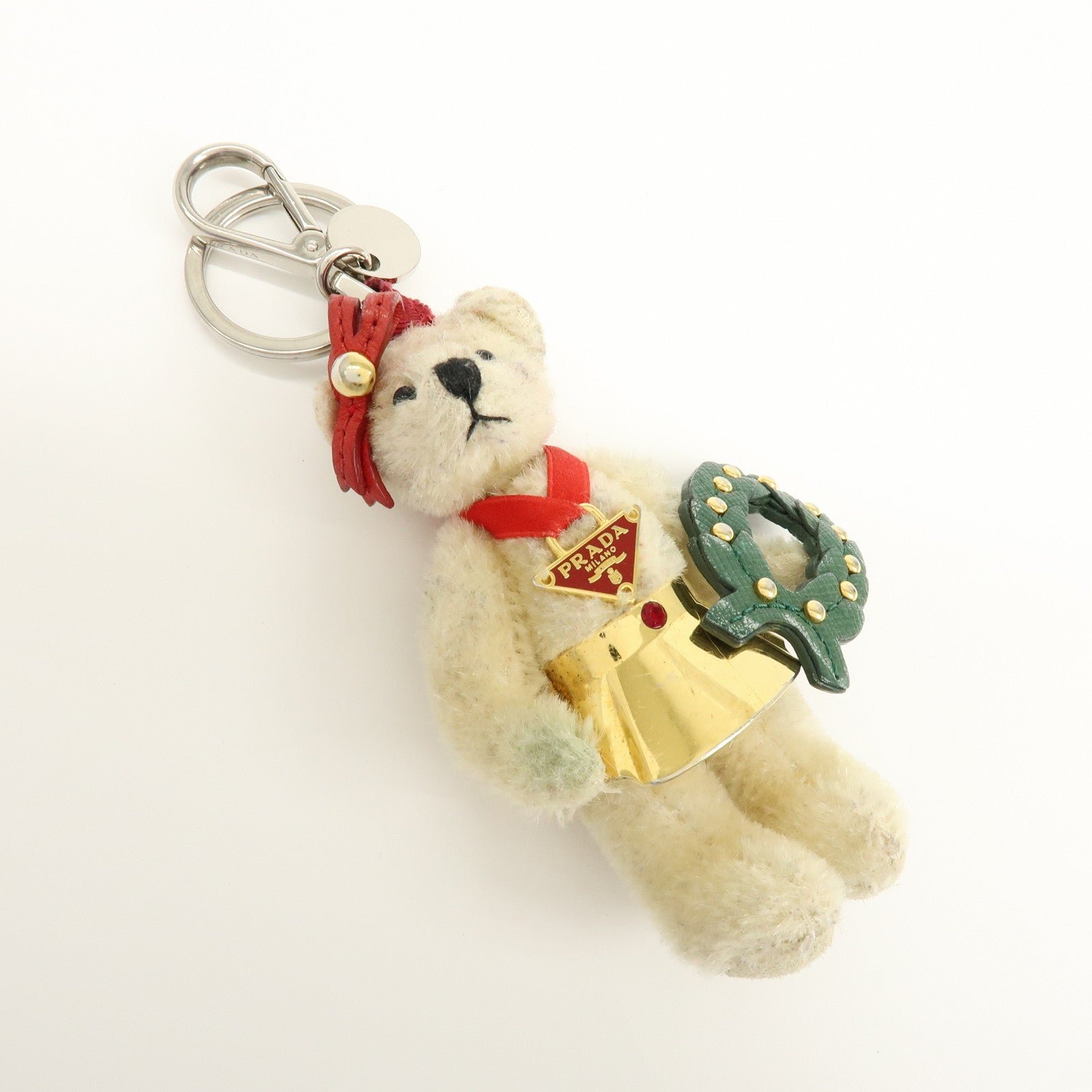 Prada Plush Material Red Bear Keychain - Image 4