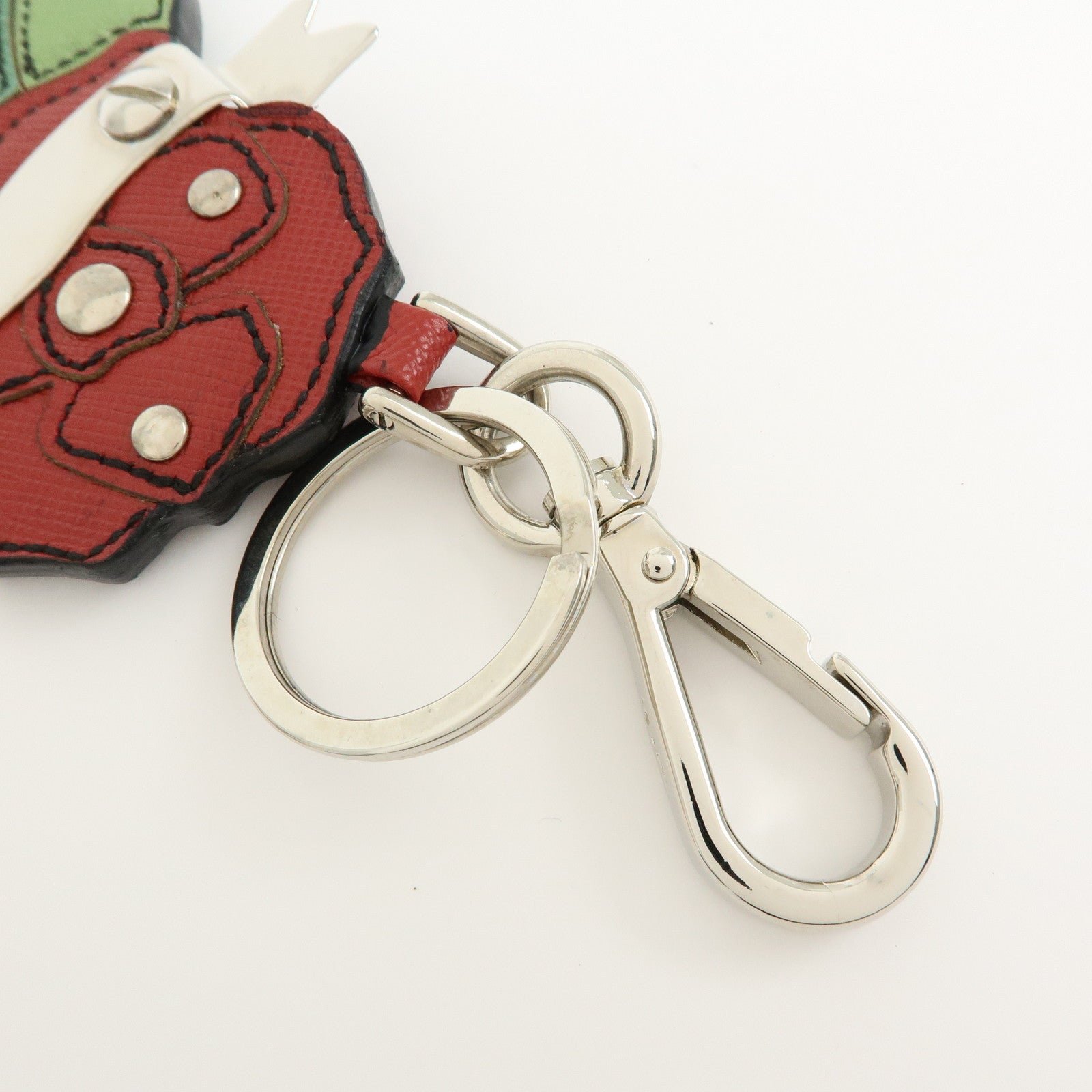Prada Rose Leather Keychain - Image 9