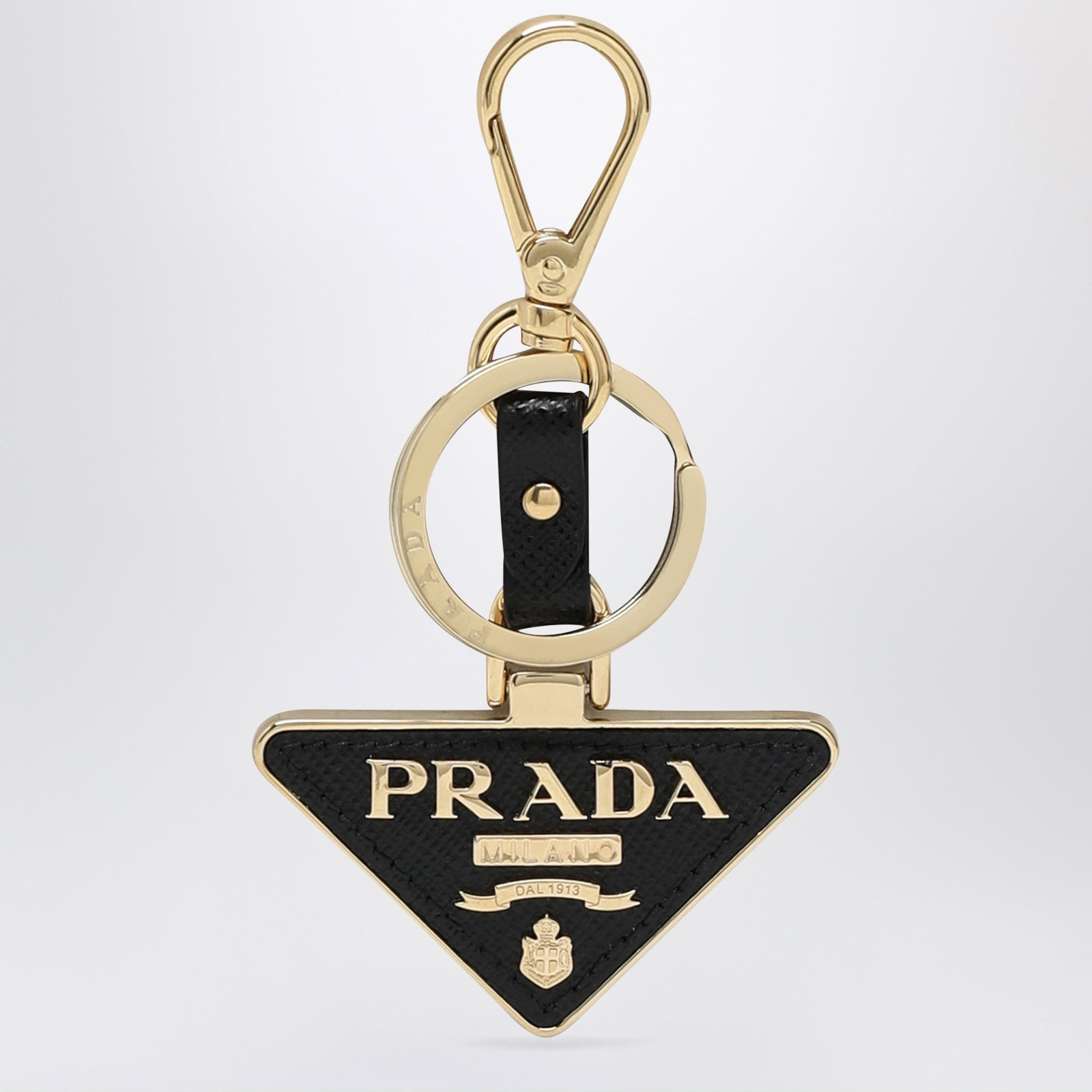 Prada Triangle Logo Keychain