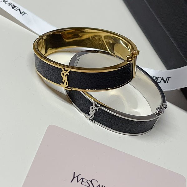 YSL Leather Inlay Bangle