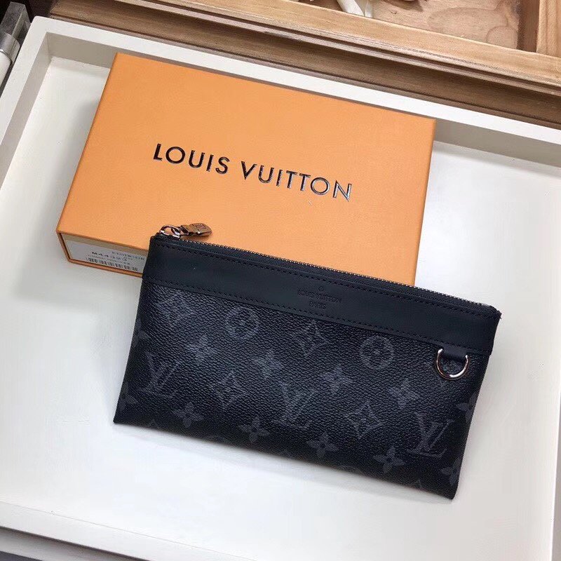 Louis Vuitton Discovery Pochette Monogram Pacific Canvas Black For Women, Women's Wallet 8.3in/21cm LV M44323f - TEMAFES