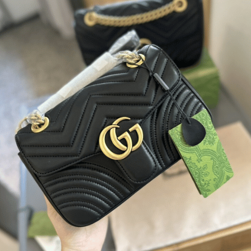Gucci GG Marmont Small Black Shoulder Bag - Image 3