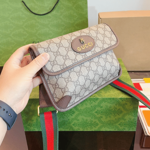 Gucci Tiger Head Brown Shoulder Bag - Image 3