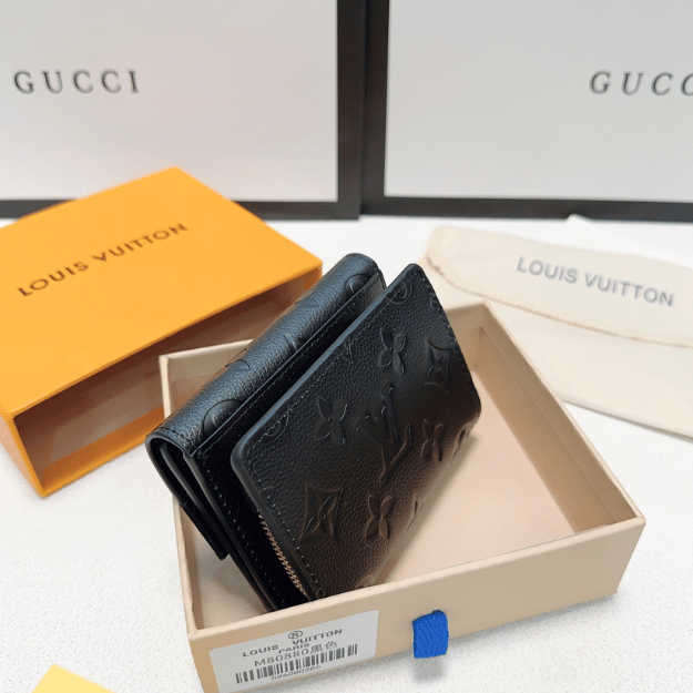 LV Black Empreinte Lock Wallet - Image 4