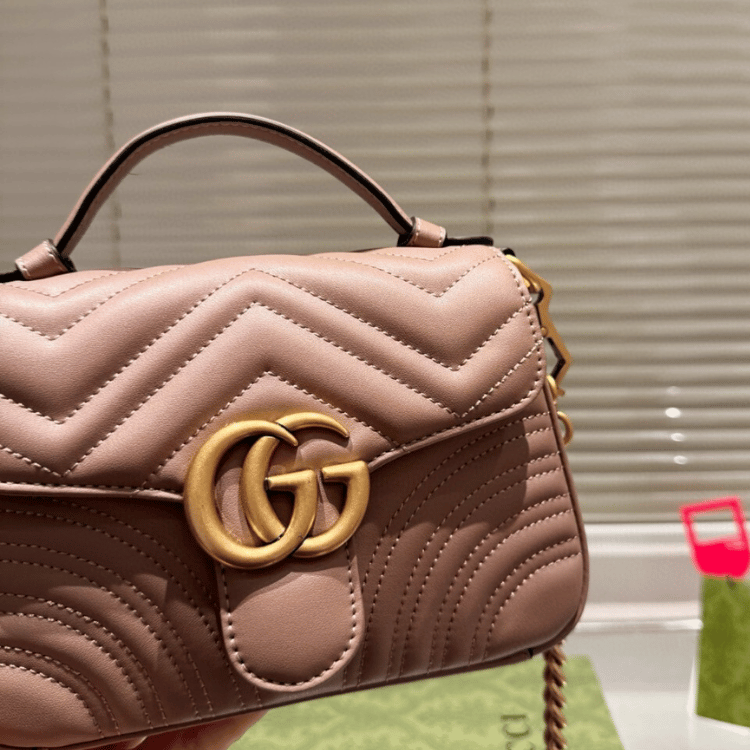 Gucci GG Marmont Nude Top Handle Bag - Image 3