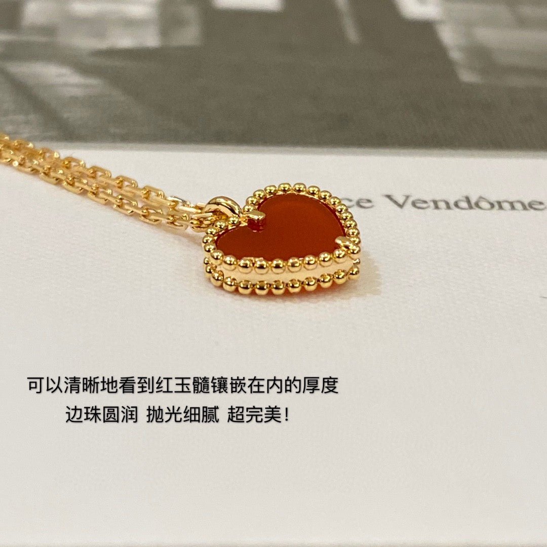 VCA Limited Mini Heart Red Gold Necklace - Image 5