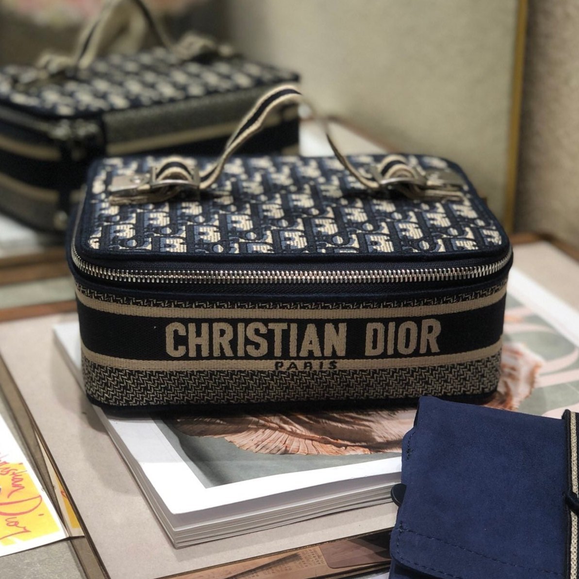 Dior Vanity Series 24 Black Oblique Jacquard Bag