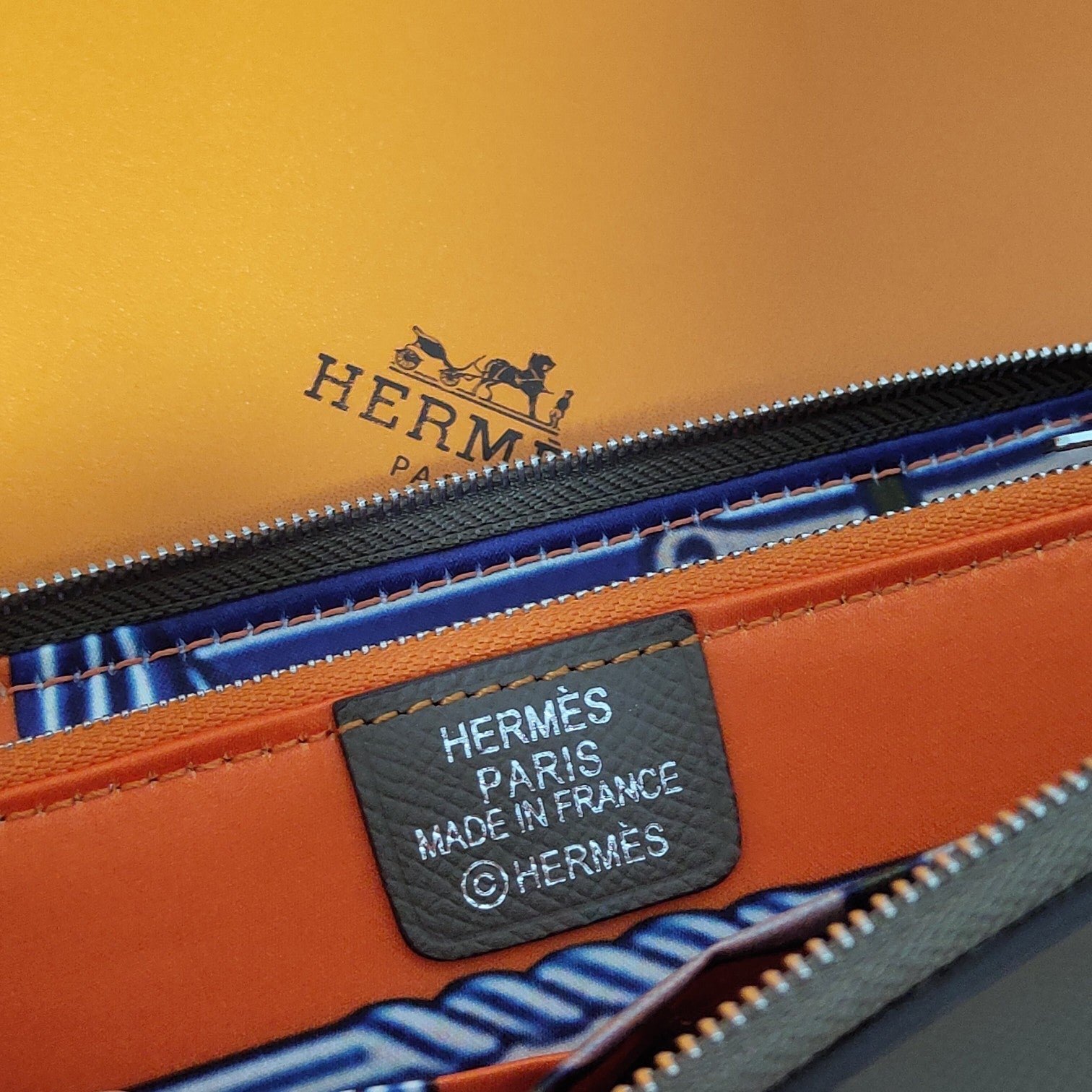 HERMES Zipper Wallet 20 Brown Epsom - Image 8