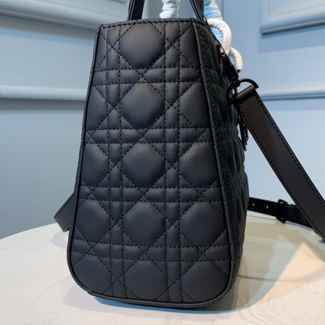 Dior Medium Lady 24 Black Calfskin Black Hardware - Image 3