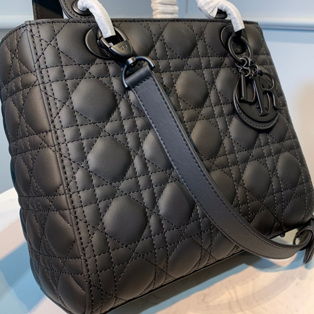 Dior Medium Lady 24 Black Calfskin Black Hardware - Image 8