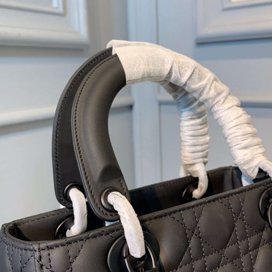 Dior Medium Lady 24 Black Calfskin Black Hardware - Image 4