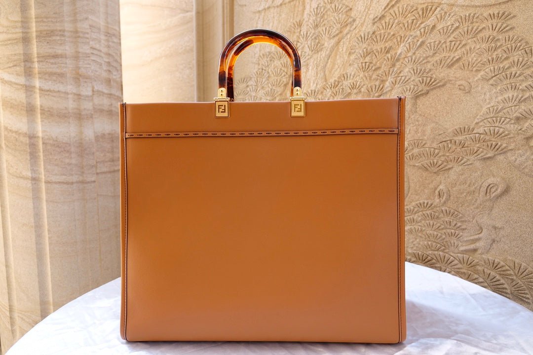 Alternative view of Fendi Sunshine Large 40.5 Tan Calfskin Tote Bag