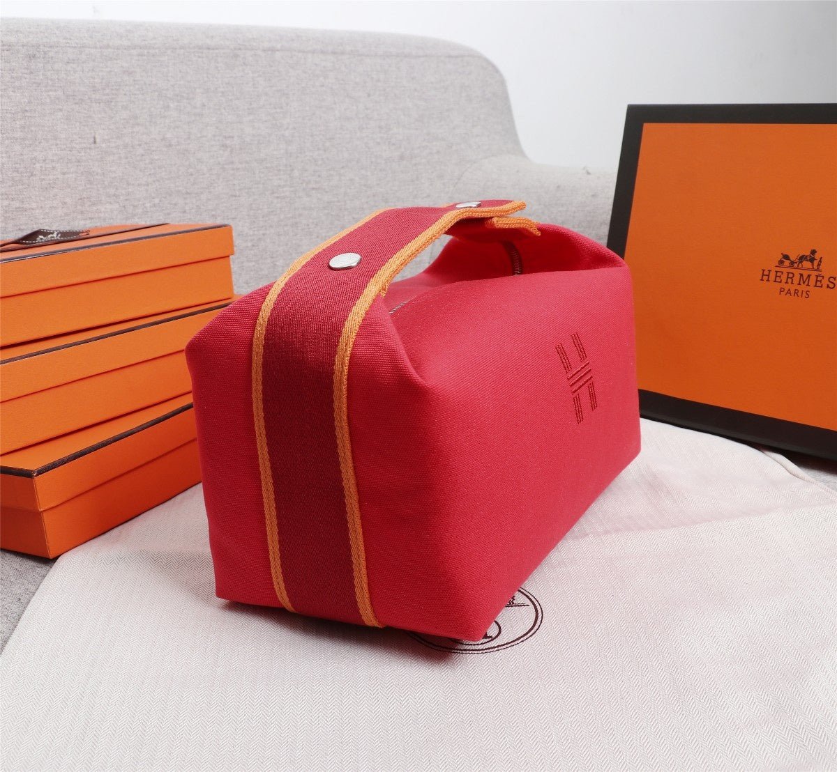 HERMES BRIDE-A-BRAC 25 RED CANVAS - Image 6