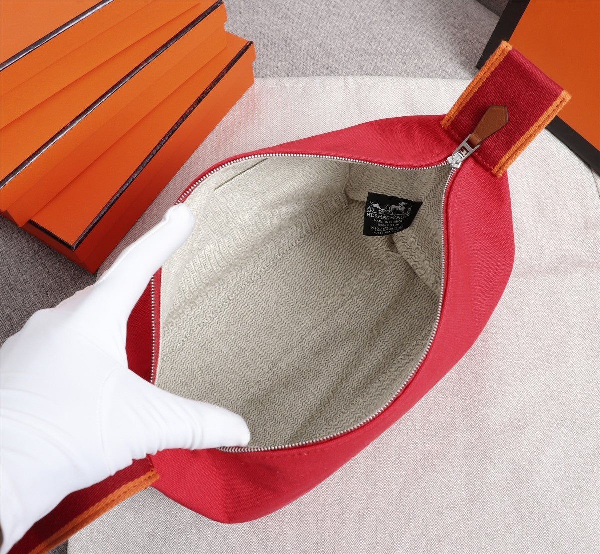 HERMES BRIDE-A-BRAC 21 RED CANVAS - Image 3