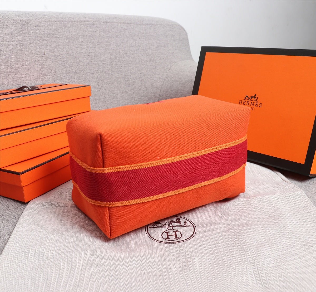 HERMES BRIDE-A-BRAC 25 ORANGE CANVAS - Image 8