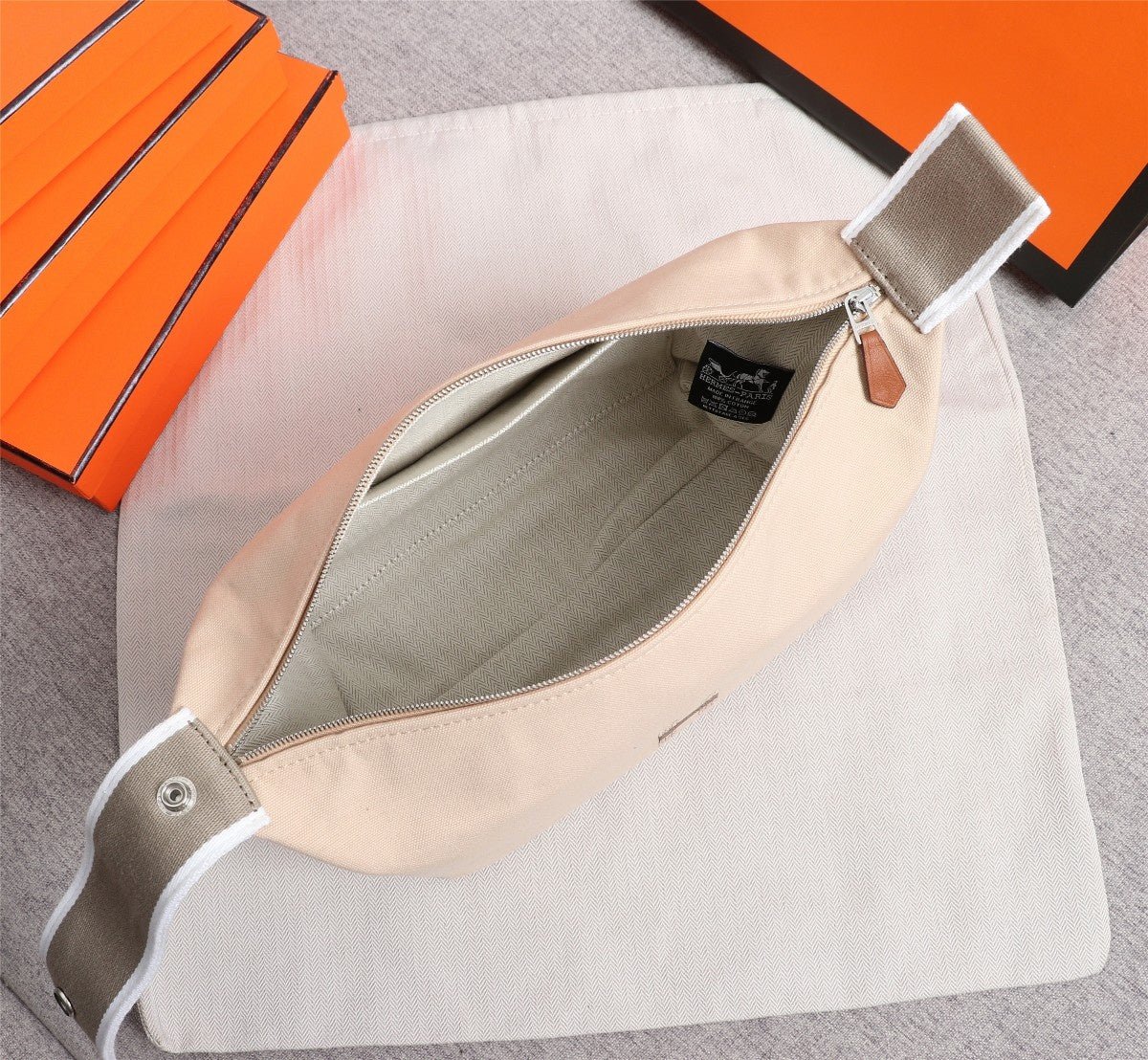HERMES BRIDE-A-BRAC 25 BEIGE CANVAS - Image 4