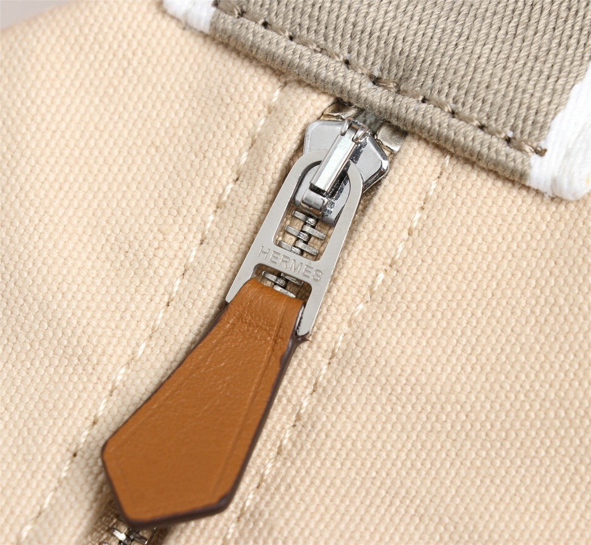 HERMES BRIDE-A-BRAC 25 BEIGE CANVAS - Image 7