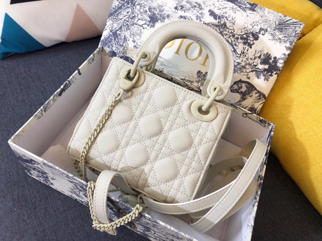 Dior Mini Lady 17 White Calfskin Handbag - Image 3