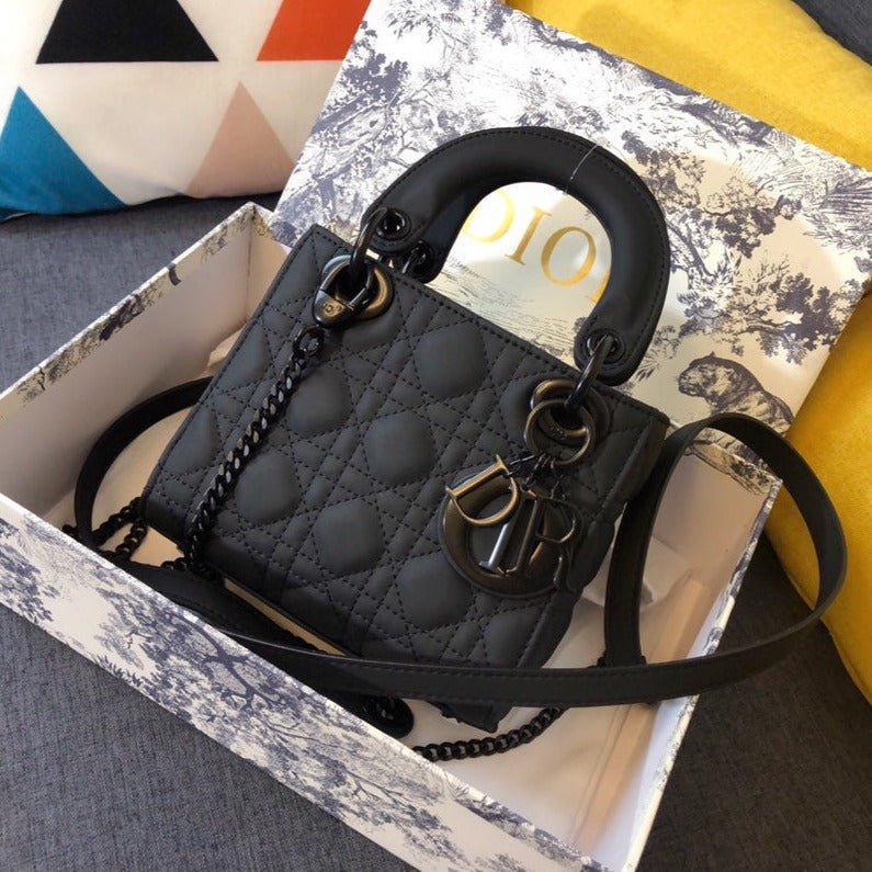 Dior Mini Lady 17 Black Calfskin Handbag