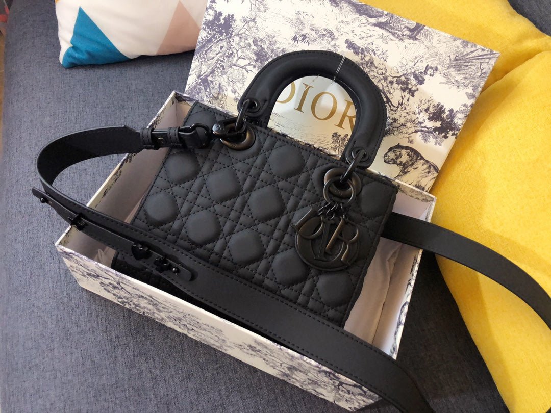 Dior Lady 20 Black Calfskin Handbag - Image 3
