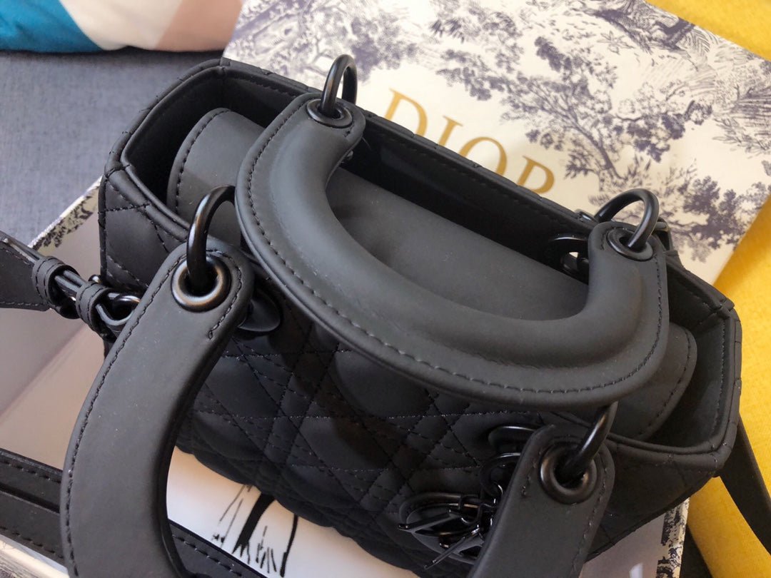 Dior Lady 20 Black Calfskin Handbag - Image 7