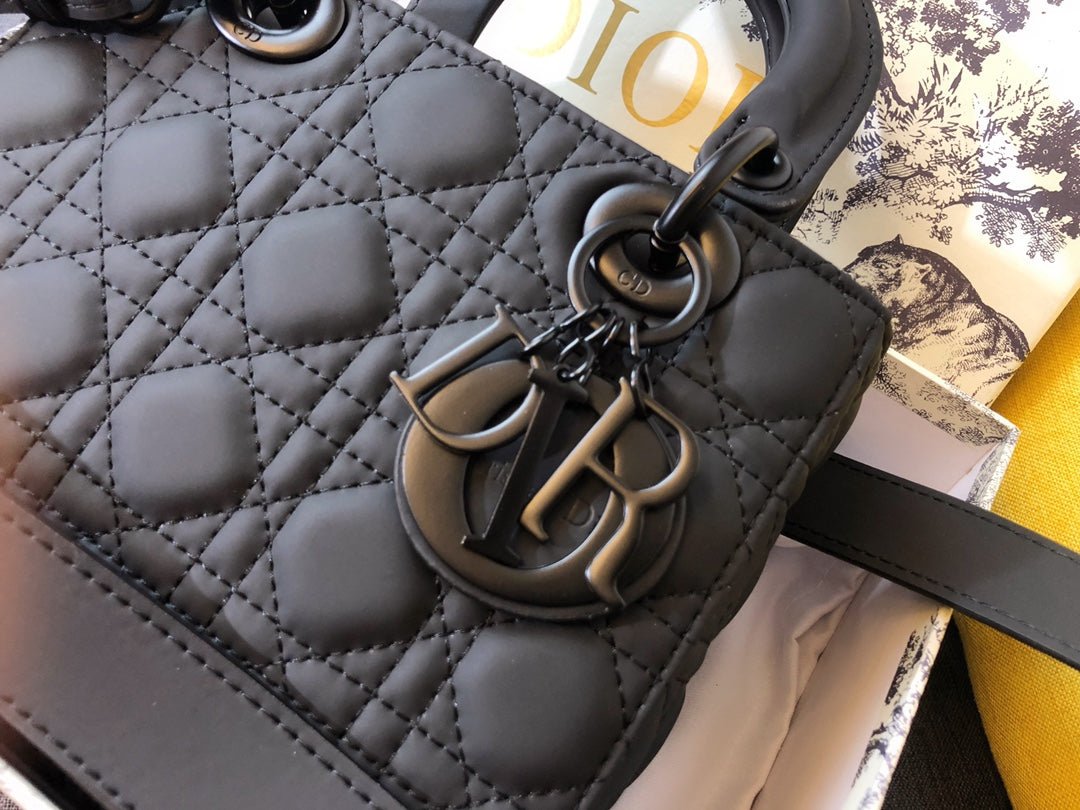 Dior Lady 20 Black Calfskin Handbag - Image 4