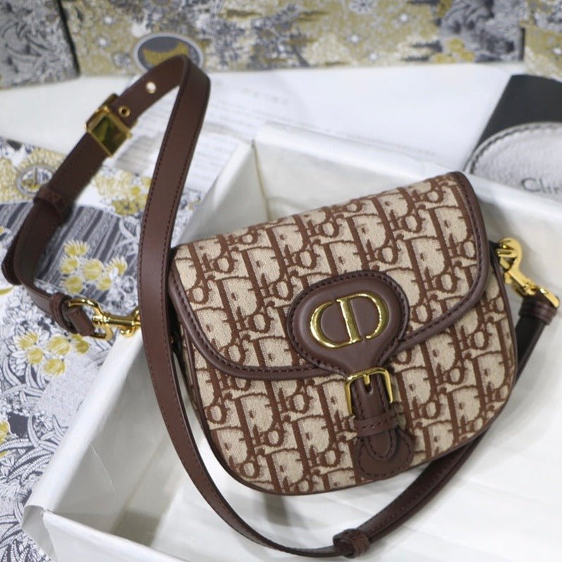 Dior Medium Bobby 22cm Chocolate Oblique Canvas Bag