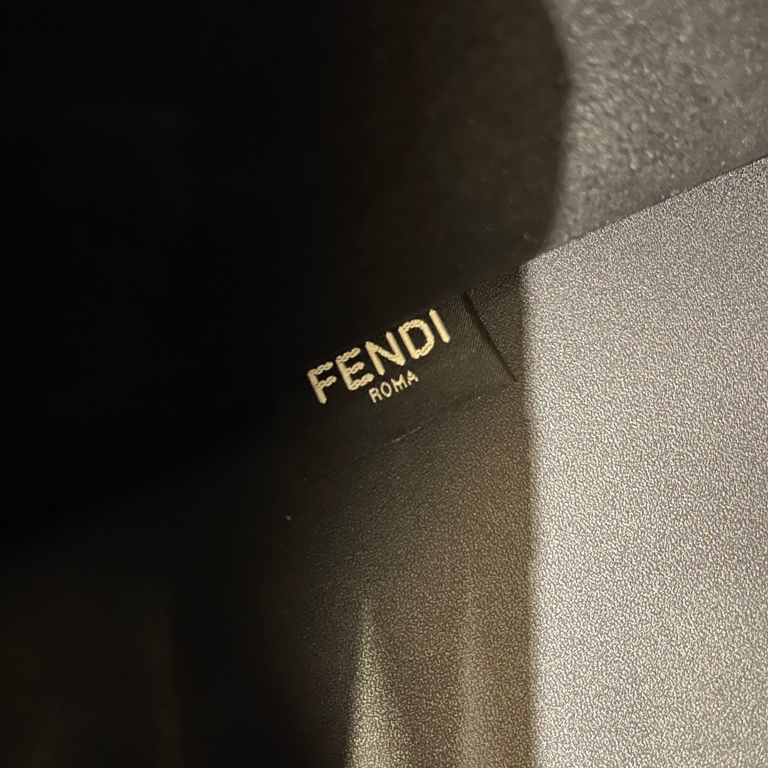 Fendi Shine 40 Black Embossed Calfskin Tote Bag - Image 4