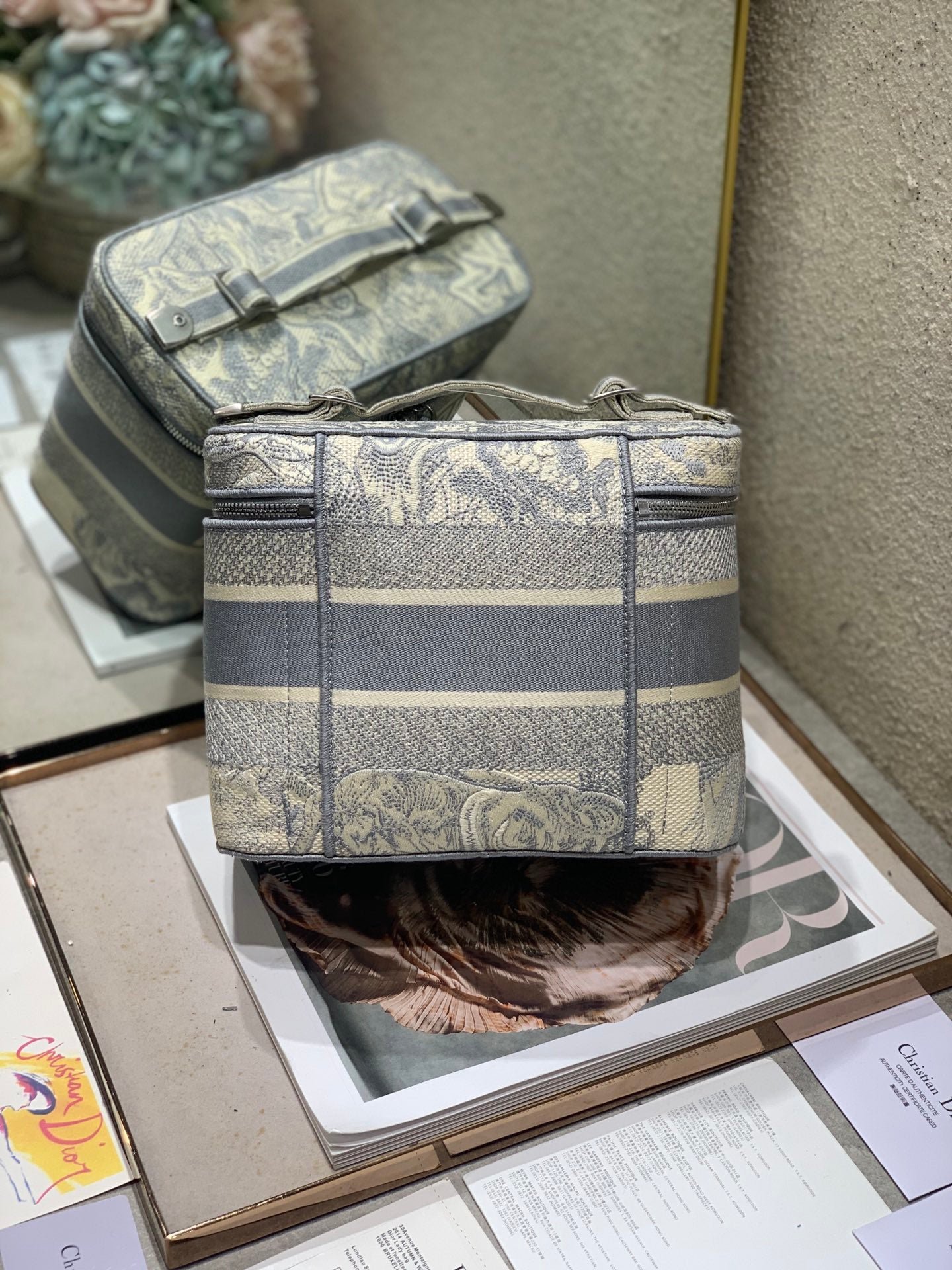 Alternative view of Dior Vanity Series 25 Pastel Gray Oblique Jacquard Case