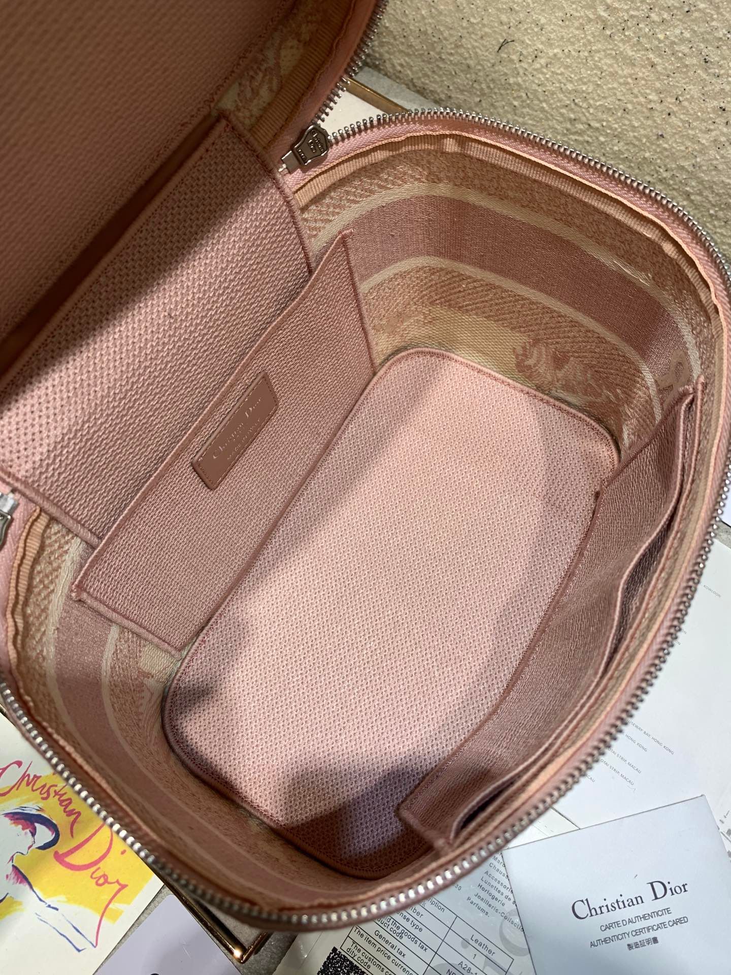 Dior Vanity Series Peach Pink Oblique Jacquard Bag - Image 6