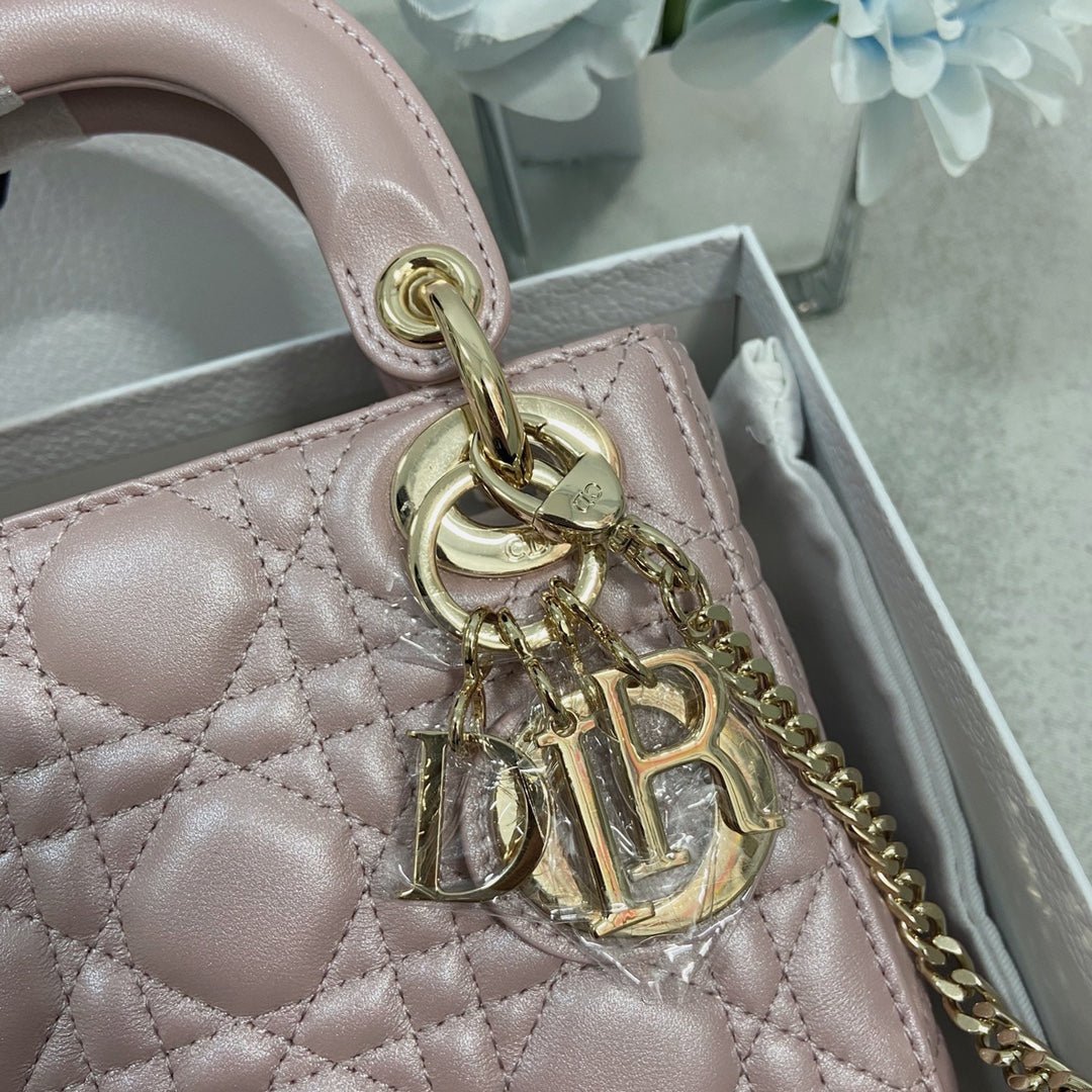 Dior Mini Lady Fresh Pink Quilted Bag - Image 4