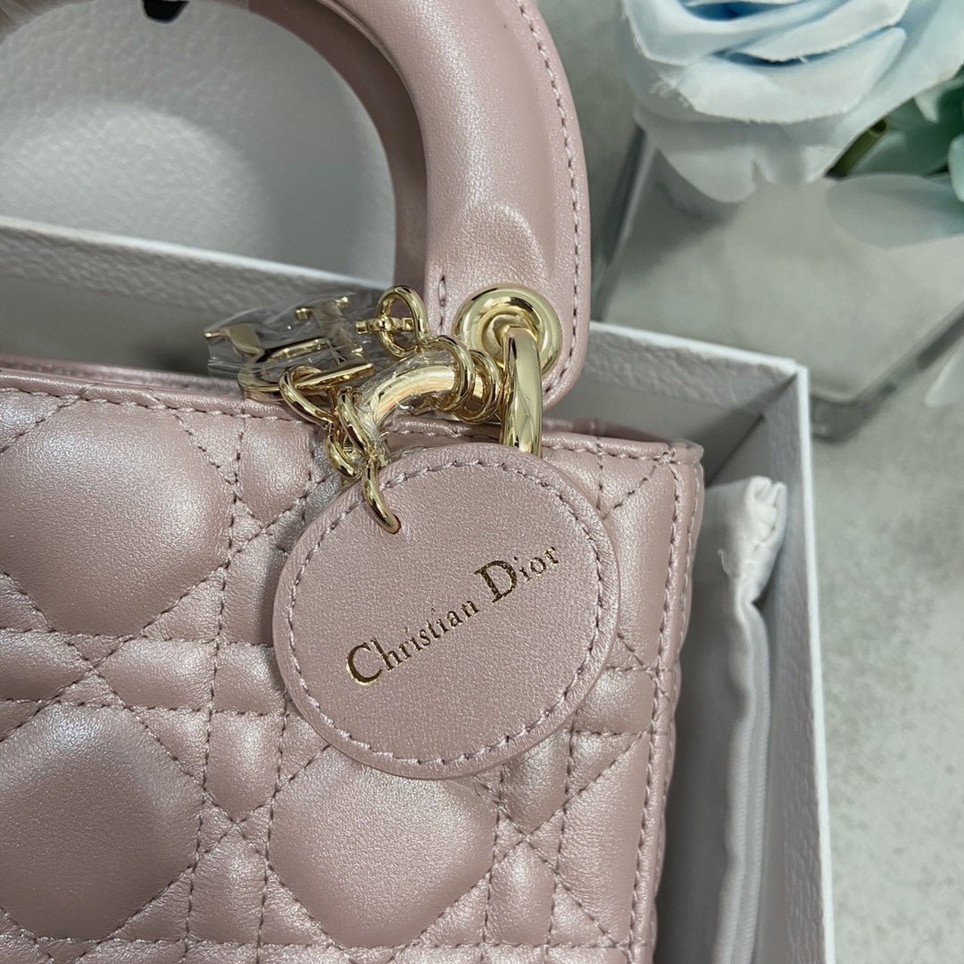 Dior Mini Lady Fresh Pink Quilted Bag - Image 6