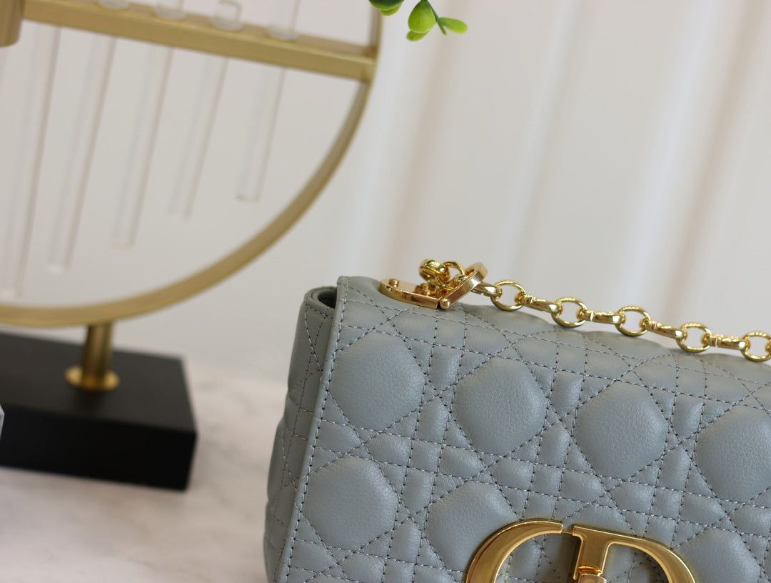 Dior Caro Mini Light Blue Calfskin CD Twist Lock Bag - Image 3